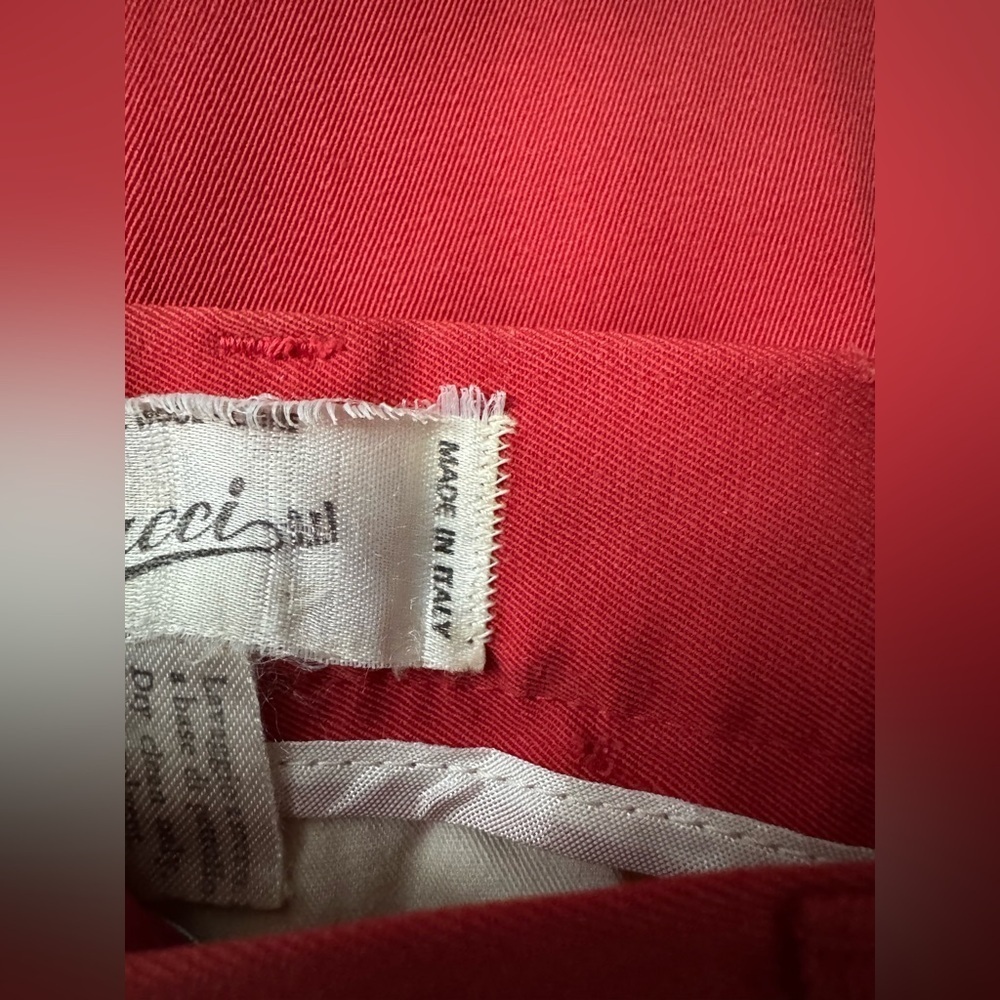 Vintage Gucci Trousers Pants Red - Picture 6 of 10